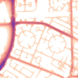 Daytime road noise heatmap for M20 1DJ
