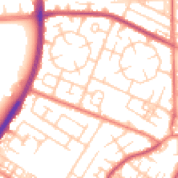 Daytime road noise heatmap for M20 1DN