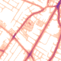 Daytime road noise heatmap for M20 1JD
