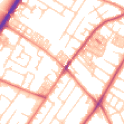 Daytime road noise heatmap for M20 1JG