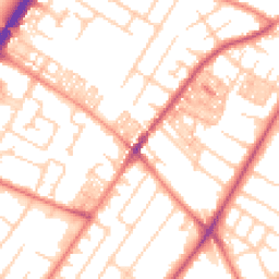 Daytime road noise heatmap for M20 1JQ