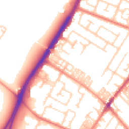 Daytime road noise heatmap for M20 1JX