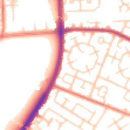 Daytime road noise heatmap for M20 1PP