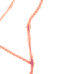 Night-time road noise heatmap for M20 2DJ