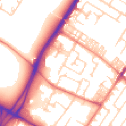 Daytime road noise heatmap for M20 2ED