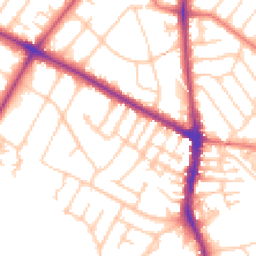 Daytime road noise heatmap for M20 2GZ