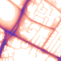 Daytime road noise heatmap for M20 2NP