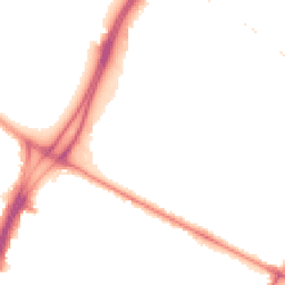 Night-time road noise heatmap for M20 2NP