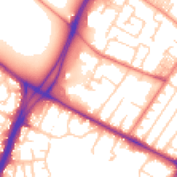 Daytime road noise heatmap for M20 2NQ