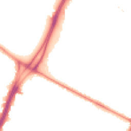Night-time road noise heatmap for M20 2NQ