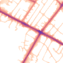 Daytime road noise heatmap for M20 2PW