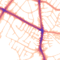 Daytime road noise heatmap for M20 2QZ