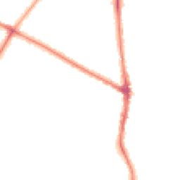Night-time road noise heatmap for M20 2QZ