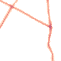 Night-time road noise heatmap for M20 2RA