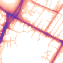 Daytime road noise heatmap for M20 2XE