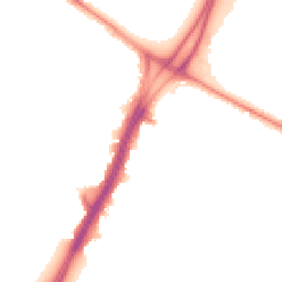 Night-time road noise heatmap for M20 2YE