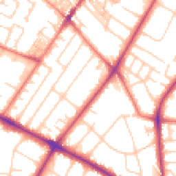 Daytime road noise heatmap for M20 3BF