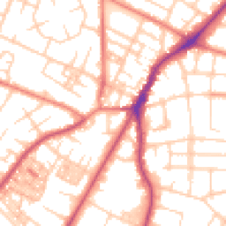 Daytime road noise heatmap for M20 3BJ