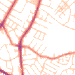 Daytime road noise heatmap for M20 3GY