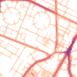Daytime road noise heatmap for M20 3HU