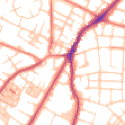 Daytime road noise heatmap for M20 3JA