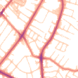 Daytime road noise heatmap for M20 3JY