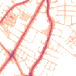 Daytime road noise heatmap for M20 3LD
