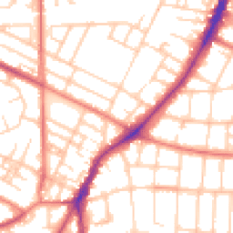 Daytime road noise heatmap for M20 3WB