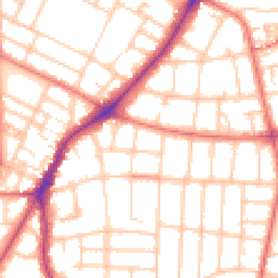 Daytime road noise heatmap for M20 4GA