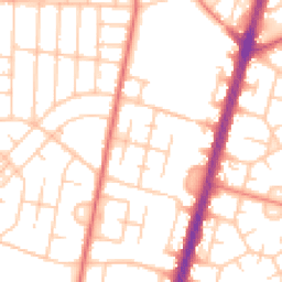 Daytime road noise heatmap for M20 4SY