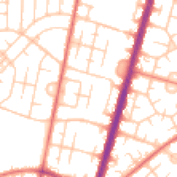 Daytime road noise heatmap for M20 4TF