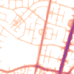 Daytime road noise heatmap for M20 4UL