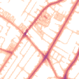 Daytime road noise heatmap for M20 4ZB