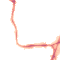 Night-time road noise heatmap for M20 5LL