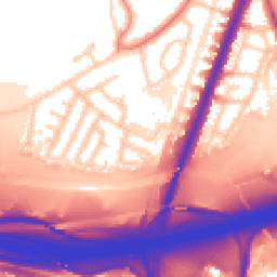 Daytime road noise heatmap for M20 5QB