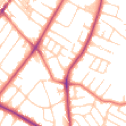 Daytime road noise heatmap for M20 6AB