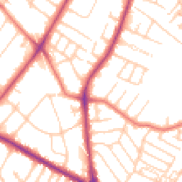 Daytime road noise heatmap for M20 6DR