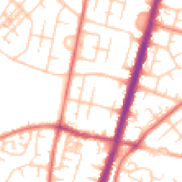 Daytime road noise heatmap for M20 6EH