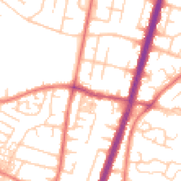 Daytime road noise heatmap for M20 6FJ