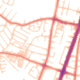 Daytime road noise heatmap for M20 6HH
