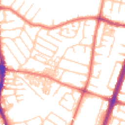 Daytime road noise heatmap for M20 6HJ