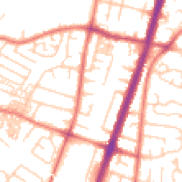 Daytime road noise heatmap for M20 6JR