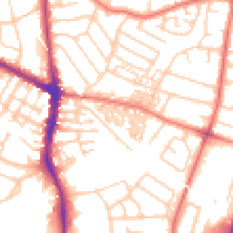 Daytime road noise heatmap for M20 6RS