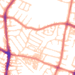 Daytime road noise heatmap for M20 6SQ