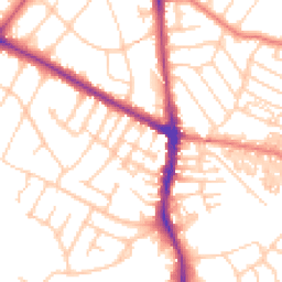 Daytime road noise heatmap for M20 6TZ