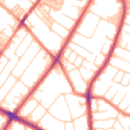 Daytime road noise heatmap for M20 6UR