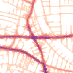 Daytime road noise heatmap for M21 0AG