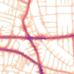Daytime road noise heatmap for M21 0AS