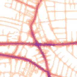 Daytime road noise heatmap for M21 0AU