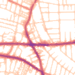Daytime road noise heatmap for M21 0AX